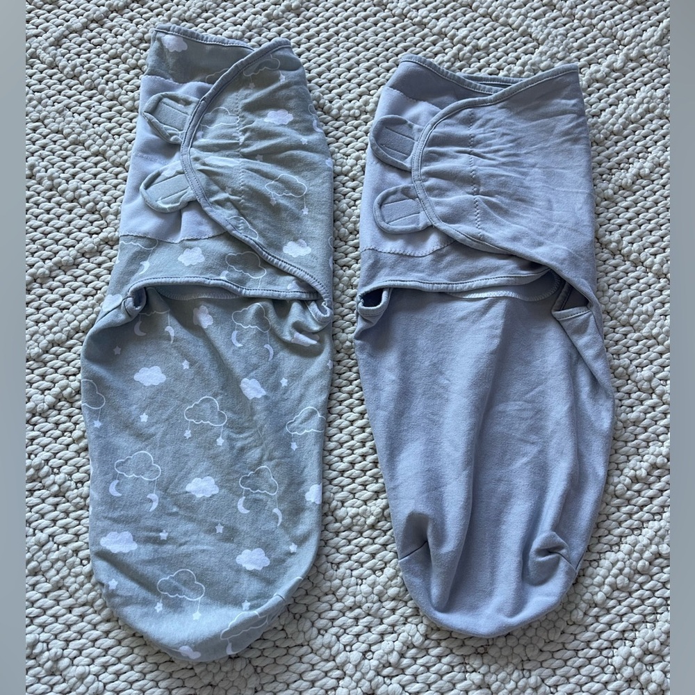 Pair of Mama Cheetah Baby Swaddle Blankets Organic Cotton